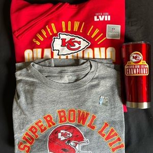 OFFICIAL NFL Super Bowl LVII Champions KC Chiefs T-Shirt, Hoodie & Tumbler
